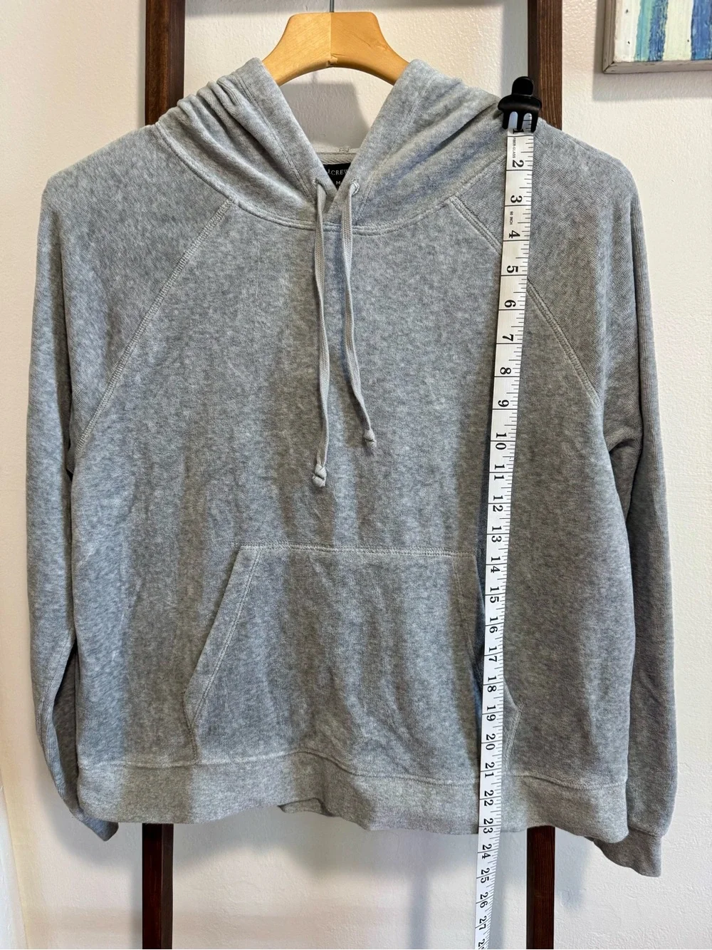 J. Crew Heather Gray Hooded Pullover